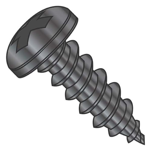 Usa Industrials Self-Drilling Screw, #6-18 x 3/8 in, Black Oxide 18-8 Stainless Steel Pan Head Phillips Drive BULK-SCRW-13302 - main